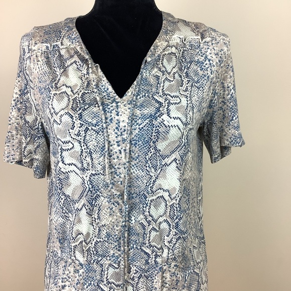 GERARD DAREL SILK BLEND SNAKE SKIN PRINT DRESS - Picture 2 of 7